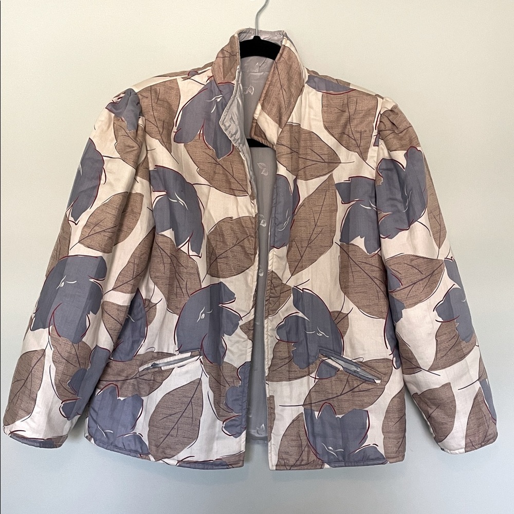 OOAK vintage floral Huba printed puff sleeve jacket